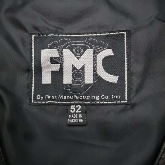 FMC by First Manufacturing Co. Inc. Men's Size 52 Black Lined Leather Vest - Picture 4 of 9